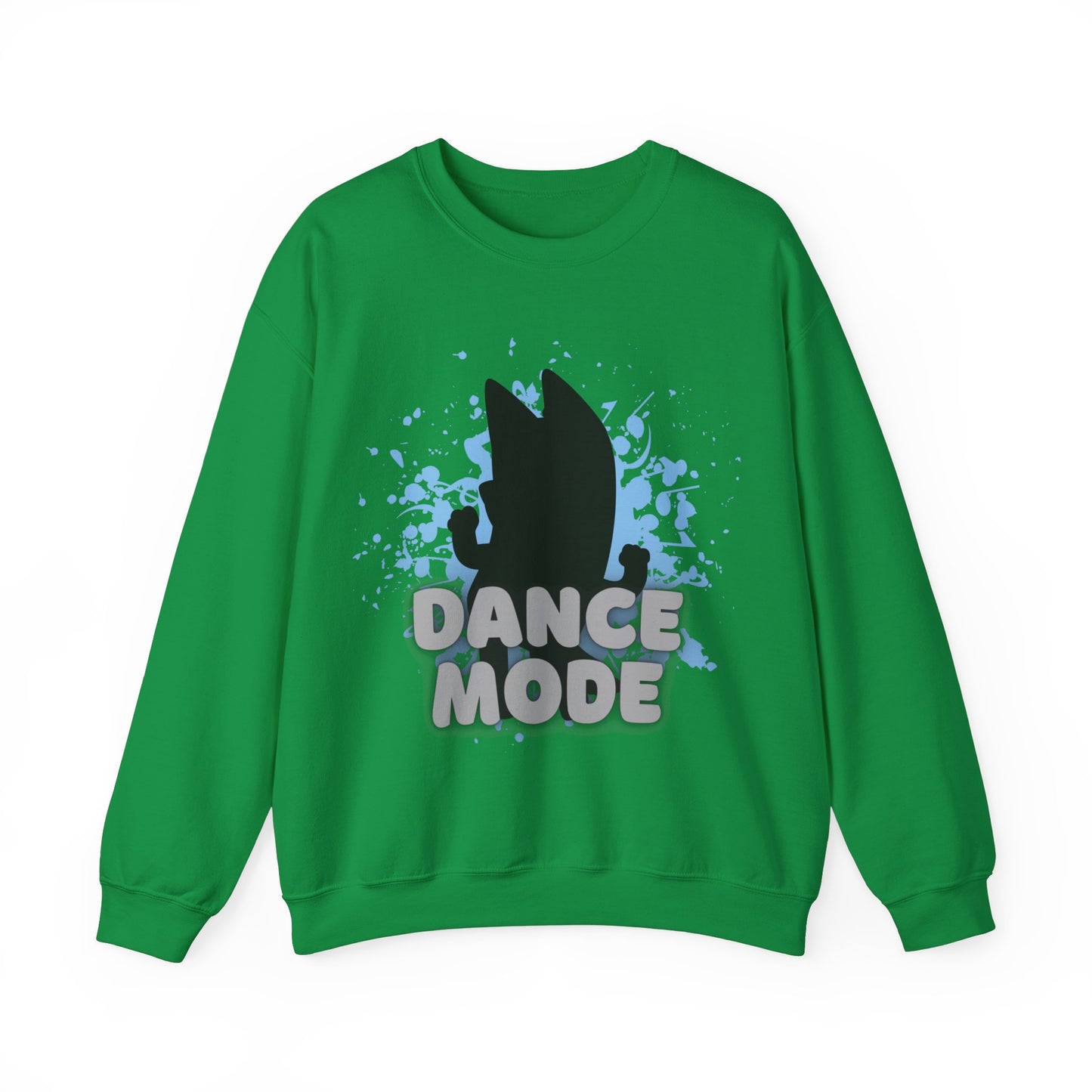 Dance Mode Bluey Mom Inspired Dancing Dog Unisex Fit Heavy Blend™ Crewneck Bluey Mom Sweatshirt