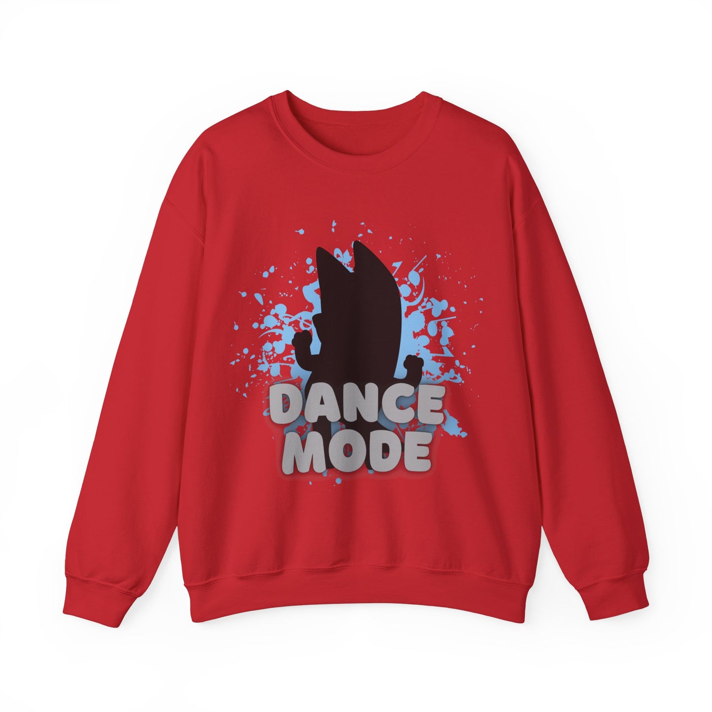 Dance Mode Bluey Mom Inspired Dancing Dog Unisex Fit Heavy Blend™ Crewneck Bluey Mom Sweatshirt